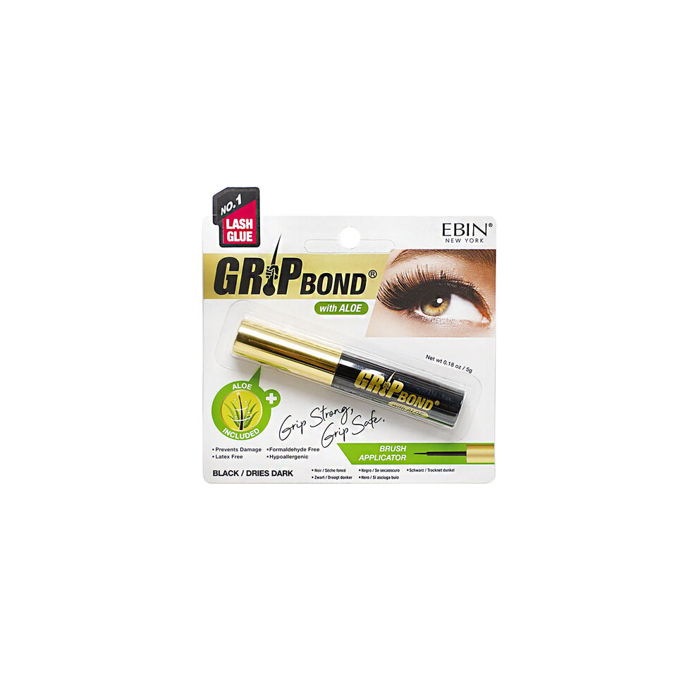 Ebin Black Grip Bond Lash Adhesive With Aloe - 5 G