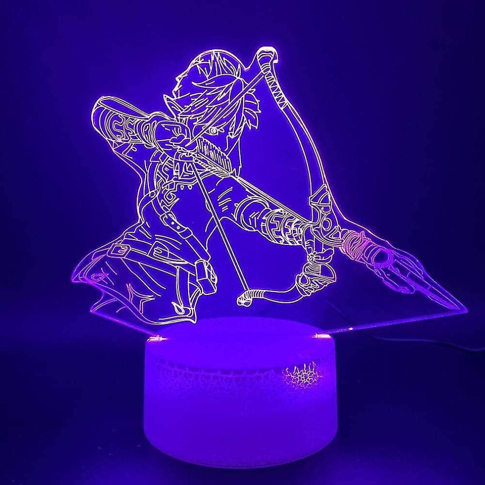 Shxx 3d Night Light Led Night Light Game The Legend Of Zelda Link Figure Nightlight Home Light Birthday Gift For Kids Bedroom 3d Lamp Boy Xq-yd1935