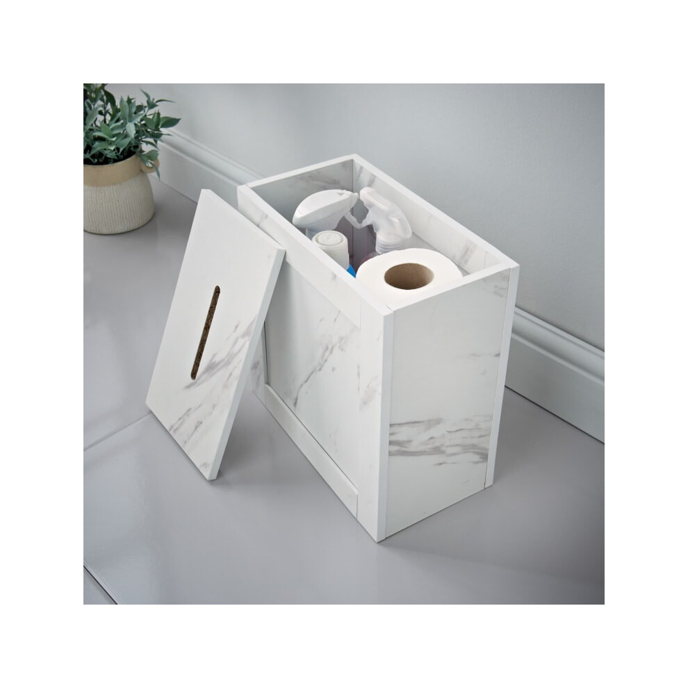 Bathroom Collection Storage Box solution for ur bathroom-White Marble