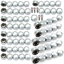 (Chrome) 75pcs Toppers Bolt Covers Kit Motorcycle Engine Rocker Screw Caps Tappet Derby Bolts Cover For Harley Touring Road Street Glide