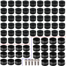 (Black) 75pcs Toppers Bolt Covers Kit Motorcycle Engine Rocker Screw Caps Tappet Derby Bolts Cover For Harley Touring Road Street Glide