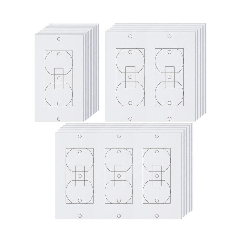 20pcs Wall Insulation Outlet Insulators Sealers,electrical Outlet Insulation Pads For Wall, Light