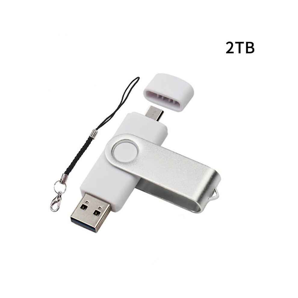 (2TB white) New Xiaomi Otg Usb Flash Drive Micro Usb Pen Drive 512gb 256gb 2tb 1tb Usb Stick 2.0 Pendrive