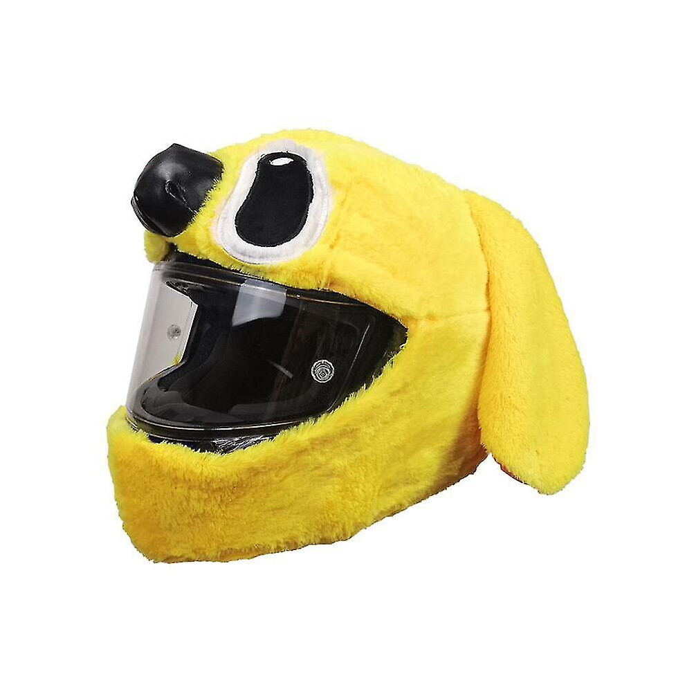( Stitch) Cartoon Plush Motorcycle Helmet Covers, Fun Ride And Gift, Helmet Not Included Yellow 9372166548391