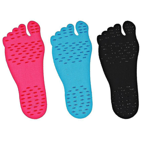 (pink, M) Nakefit Beach Foot Sole Adhesive  3 Pairs