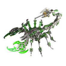 (green) 200pcs 3d Metal Model Kit Scorpion King Diy Assembly Models Kits Detachable Educational Toys Gifts For Kids Blue