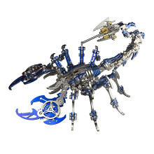 (blue) 200pcs 3d Metal Model Kit Scorpion King Diy Assembly Models Kits Detachable Educational Toys Gifts For Kids Blue