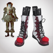 (43) Stephen King"s It Pennywise Shoes Mask Cosplay Scary Clown Boots Men Custom Halloween Christmas Cos Accessories Party Use Z