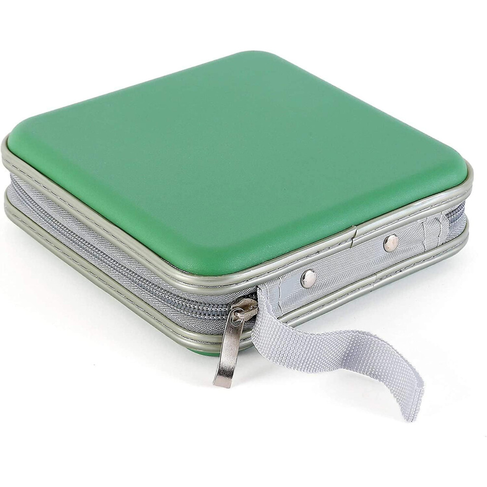 36 Capacity CD DVD Case Wallet Hard Cover Carry Case Portable Storage Organiser Bag \u2013 GREEN-image-OPC-PFX6XRH-NEW