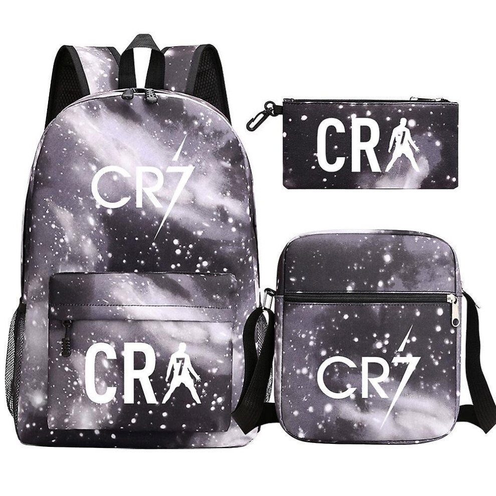 (4) Fashion Cr7 Teenage Boys Backpack - Trendy Bags For Boys, Children, Students - Schoolbags, Laptop Backpacks With Three-piece Set-image-OPC-PFX6XS7-NEW