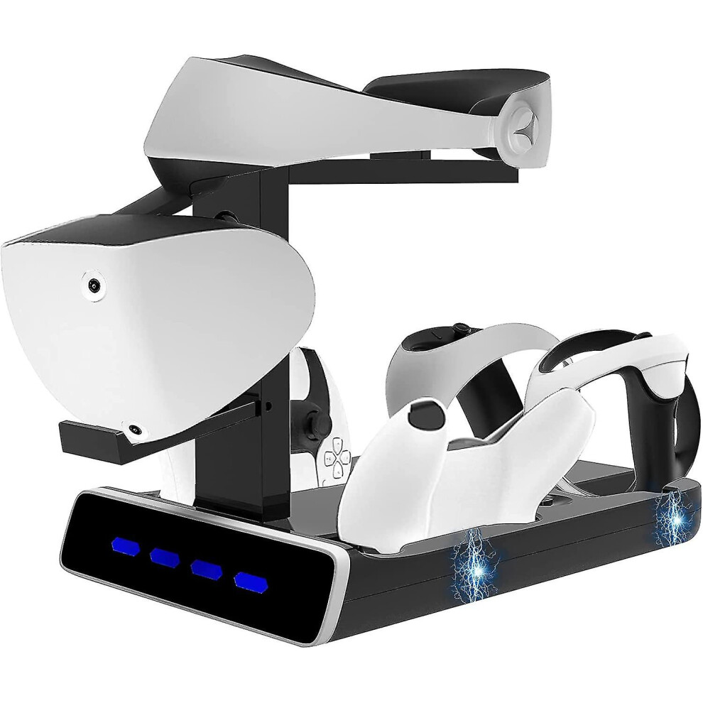 5-In-1 Psvr2 Charging Station, For Snoy Psvr2 Charging Display Stand With Led Ps5 Controller Charger Light 9372166555153