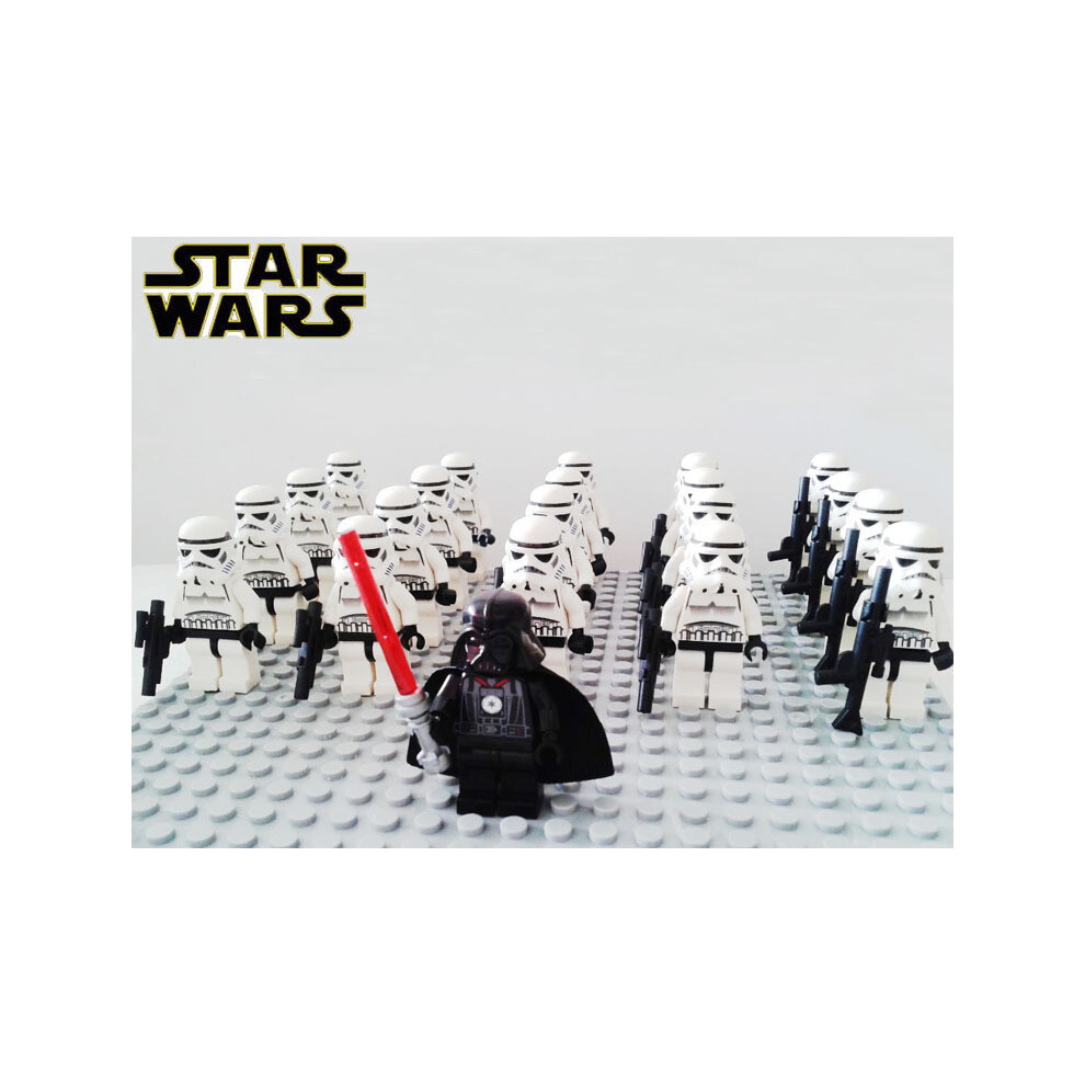 (21pcs-4) 21Pcs Fit Lego Star Wars Empire Storm Trooper Minifigures Kids Toys