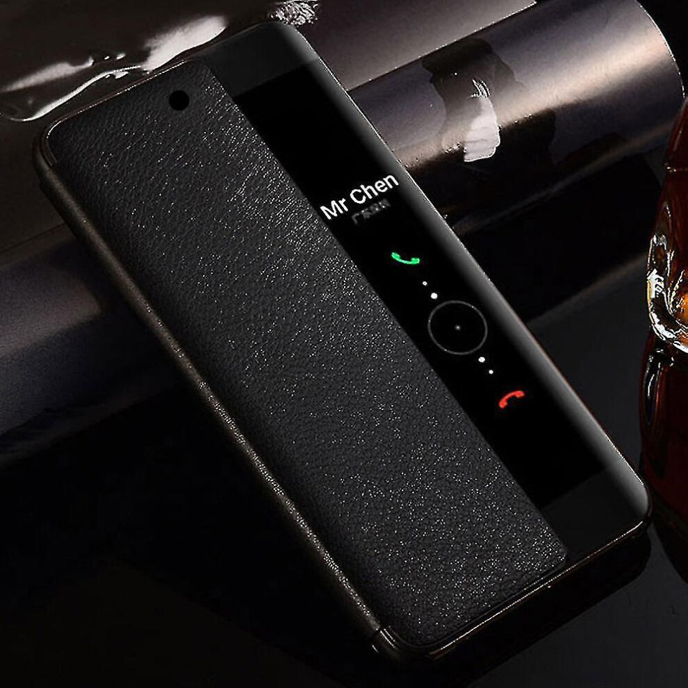 (For P30, For ) Apply To Smart View Case For Huawei P30 Pro P30pro P30lite Auto Sleep Wake Up Flip Cover Phone Cases For Huawei P30 Lite Fas Capa Black 8994440064611