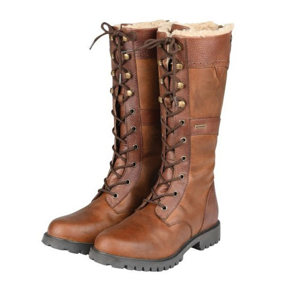 (4 UK, Brown) Dublin Womens/Ladies Yukon Leather Boots
