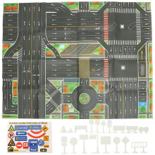 1 Set Traffic Road Sign Toys Miniature Traffic Barricade Signs Kids Traffic Scene Toys
