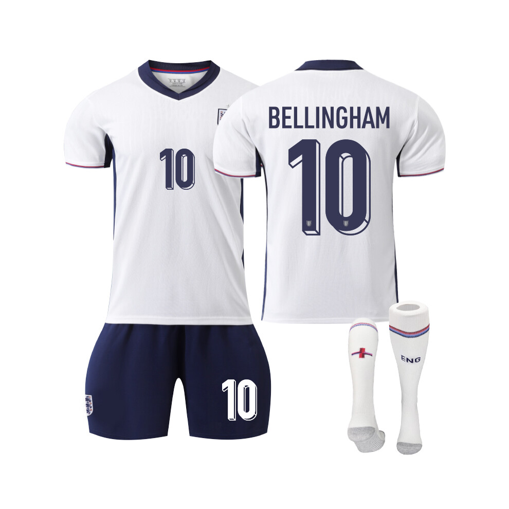 (26(140-150CM)) No-Logo Customizable 2425 England Home BE_LLINGHAM #10 Sport Clothing With Socks