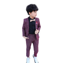 (Purple, 8-9Year) Boys Stylish Formal Suit Set