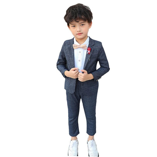 (Blue, 3-4Year) Boys Stylish Formal Suit Set