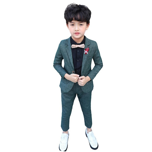 (Green, 2-3Year) Boys Stylish Formal Suit Set