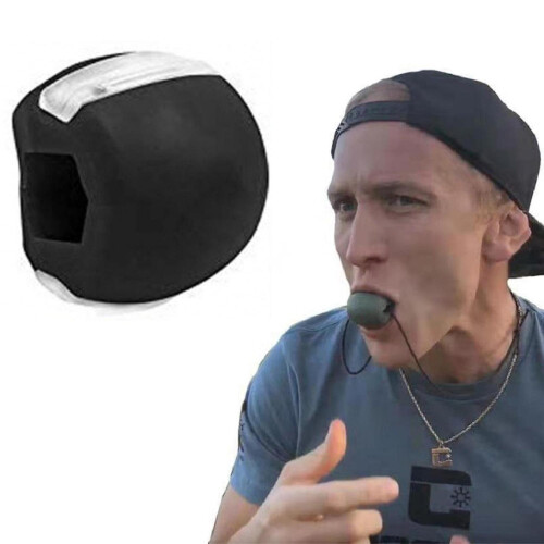(2pcs black) Jawline Exerciser For Men