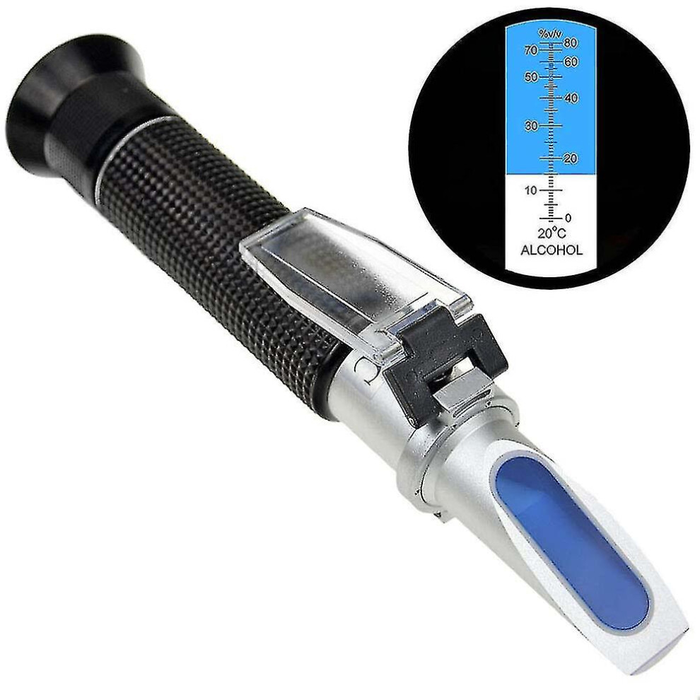Alcohol Refractometer For Spirit Alcohol Volume Percent Measurement With Automatic Temperature Compensation (atc), Range 0-80% V/v Alcohol Refractomet