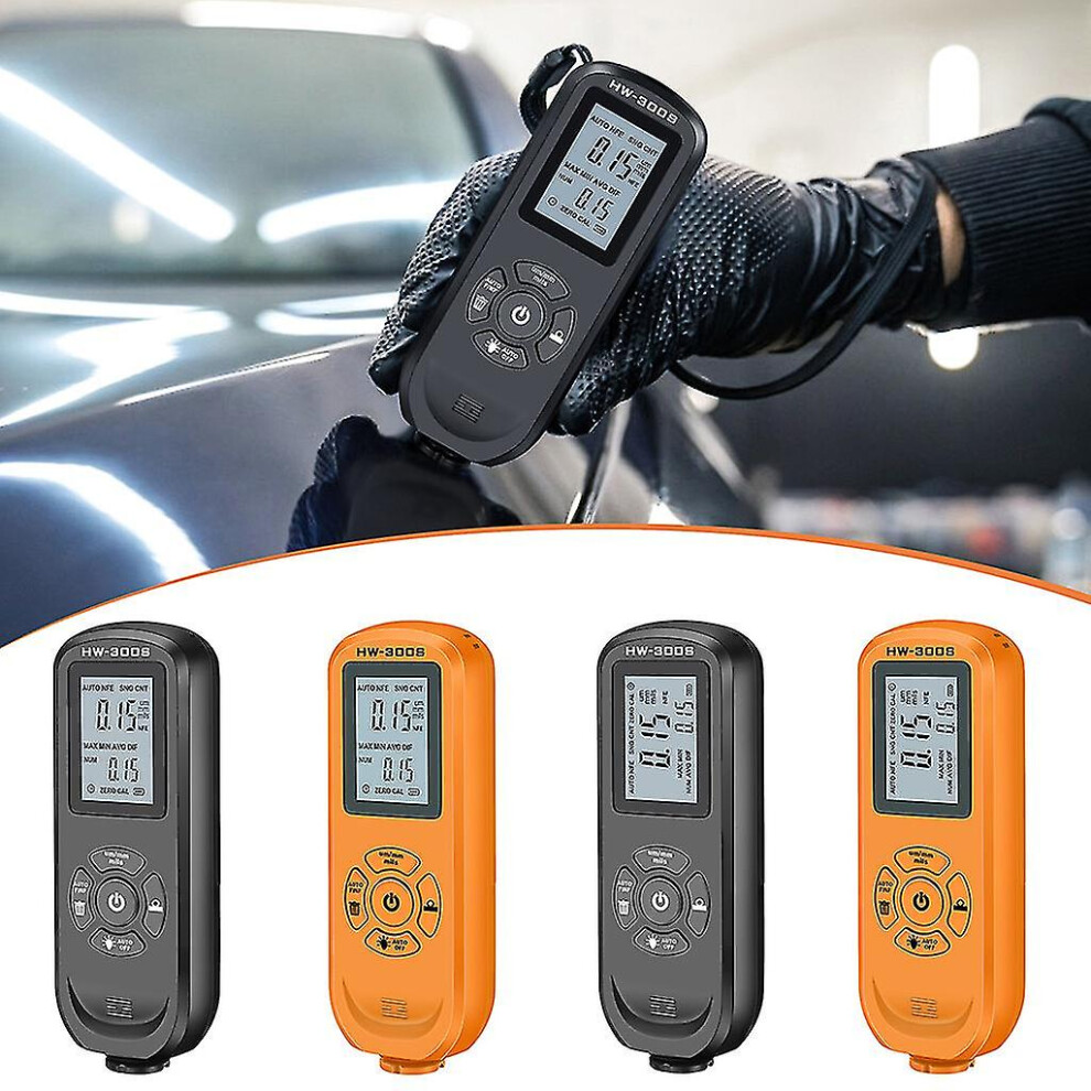 (Orange Portrait Screen) Paint Thickness Gauge Digital Coating Thickness Gauge Meter Car Painting Depth 8994440095479