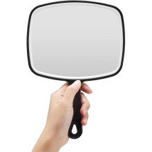 Hand Mirror, Black Hand Mirror With Handle 18.826.4cm