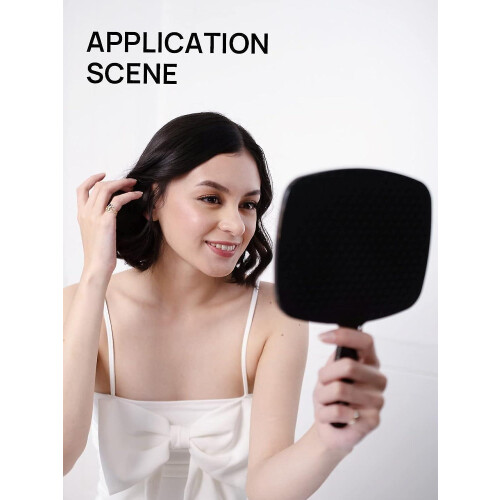 Hand Mirror, Black Hand Mirror With Handle 18.826.4cm 1
