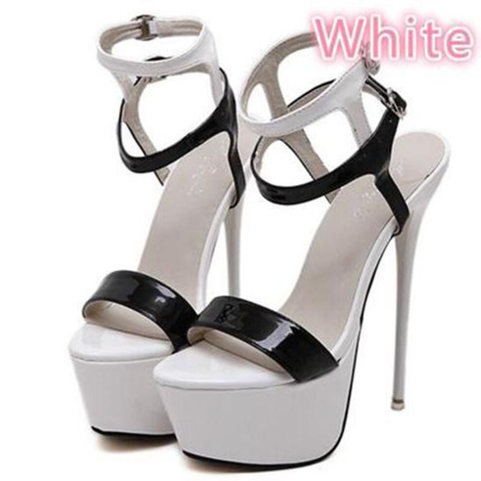 (white, 36) Party Dress Wedding Shoes Women Sexy Platform High Heels Stiletto Pumps Summer Sandals