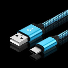 (blue, 2m) 2M Durable Charging Cable USB C Type-C Charger Wire for Samsung Galaxy S20 FE S21 Ultra A52 A72 A21s A42 A32 5G  A50 A70 A51 A71 A12