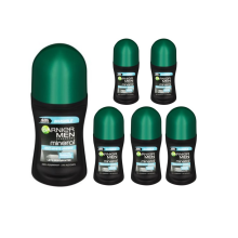 (6 x Invisible) 6 x 50ml Garnier Men Mineral Antiperspirant Roll On 48h Deodorant (6 Types)