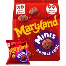 (Pack Of 4) Maryland Minis Cookies Double Choc x6 118.8g