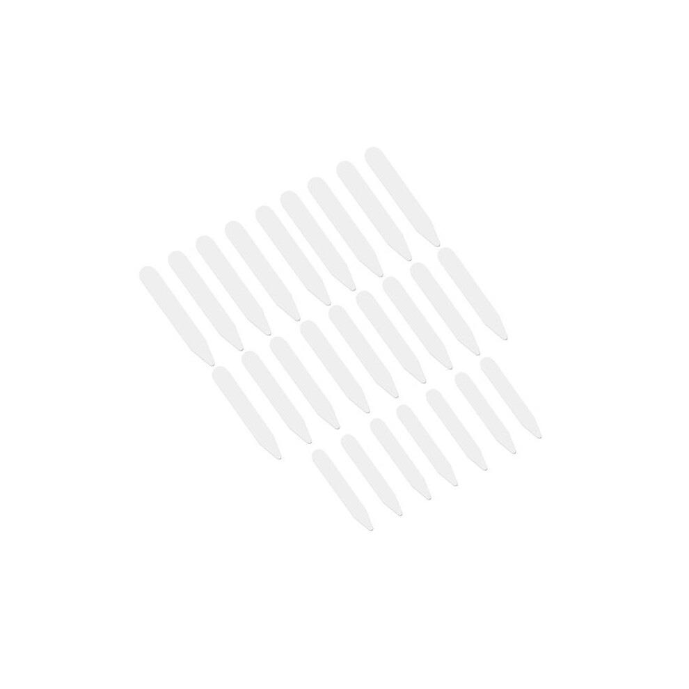 Vorcool 200Pcs Collar Stays - 3 Sizes (2In, 2.5In, 2.8In) Durable Plastic Shirt Stiffeners For Crisp Collars White