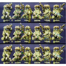 (18pcs-D) 18pcs Military building blocks forces ghost special police fully armed toys