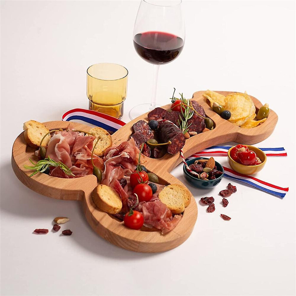 (L, Left) Wooden Foods Tray Food Plate For Fruit,wine,crackers,cheese And Meat-image-OPC-PFX7SDG-NEW