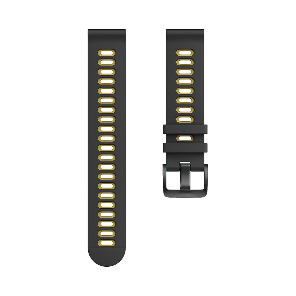 (Black- Yellow, 20Mm) 20Mm 22Mm Width Silicone Watchband For Samsung Galaxy Watch 42Mm 46Mm Soft Silione Replacement Watch Strap For Samsung Galaxy Black,Yellow 8715748550749