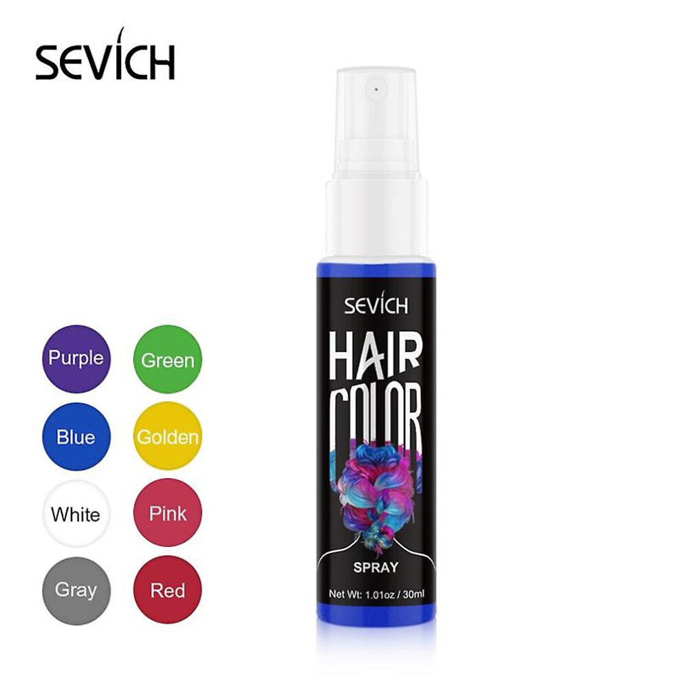 (blue) Temporary Hair Color Spray Fashion Hair Dye Colour Wash Out Halloween Party Costume 8 Color Hair Styling-image-OPC-PFX7TM9-NEW