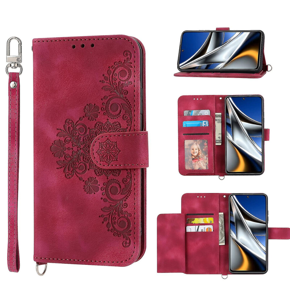 (Wine ) Leather Case For Xiaomi Poco X4 Pro 5G Global Red 8715748556963