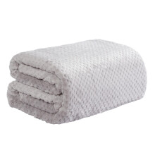 (Grey Silver, King - 200 x 230cm) Dreamscene Luxury Popcorn Waffle Blanket Large Warm Fleece Throw Over Bed Travel