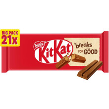 (Pack Of 6) KitKat 2 Finger Milk Chocolate Biscuit x21 434.7g