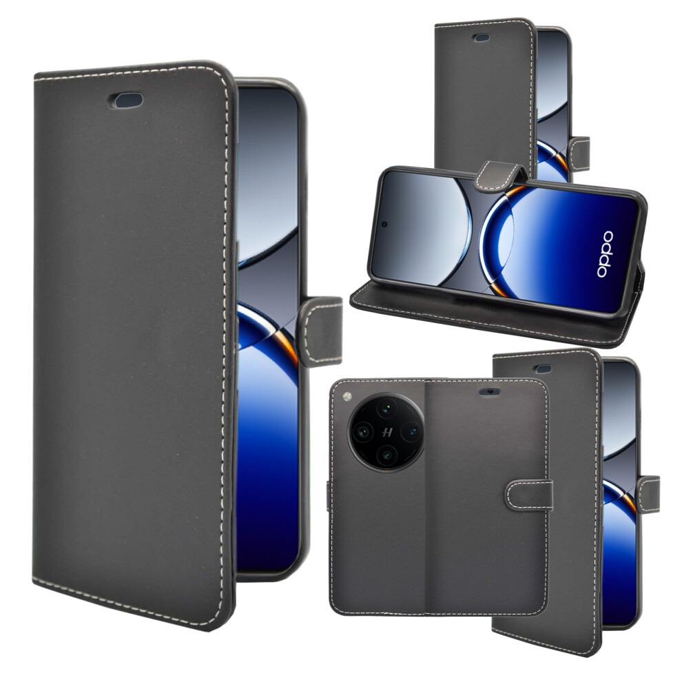 (Black) For Oppo Find X8 Pro Wallet Flip Pu Leather Case Black 3477332019821