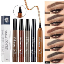 5 Pcs Eyebrow Tattoo Pen, Microblading Eyebrow Pencil, 4-point Eyebrow Pencil, Professional Natural Eyebrows