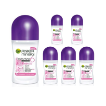 (6 x Protection Cotton Fresh) 6 x 50ml Garnier Mineral Women Roll On Anti Perspirant Deodorant (6 Types)
