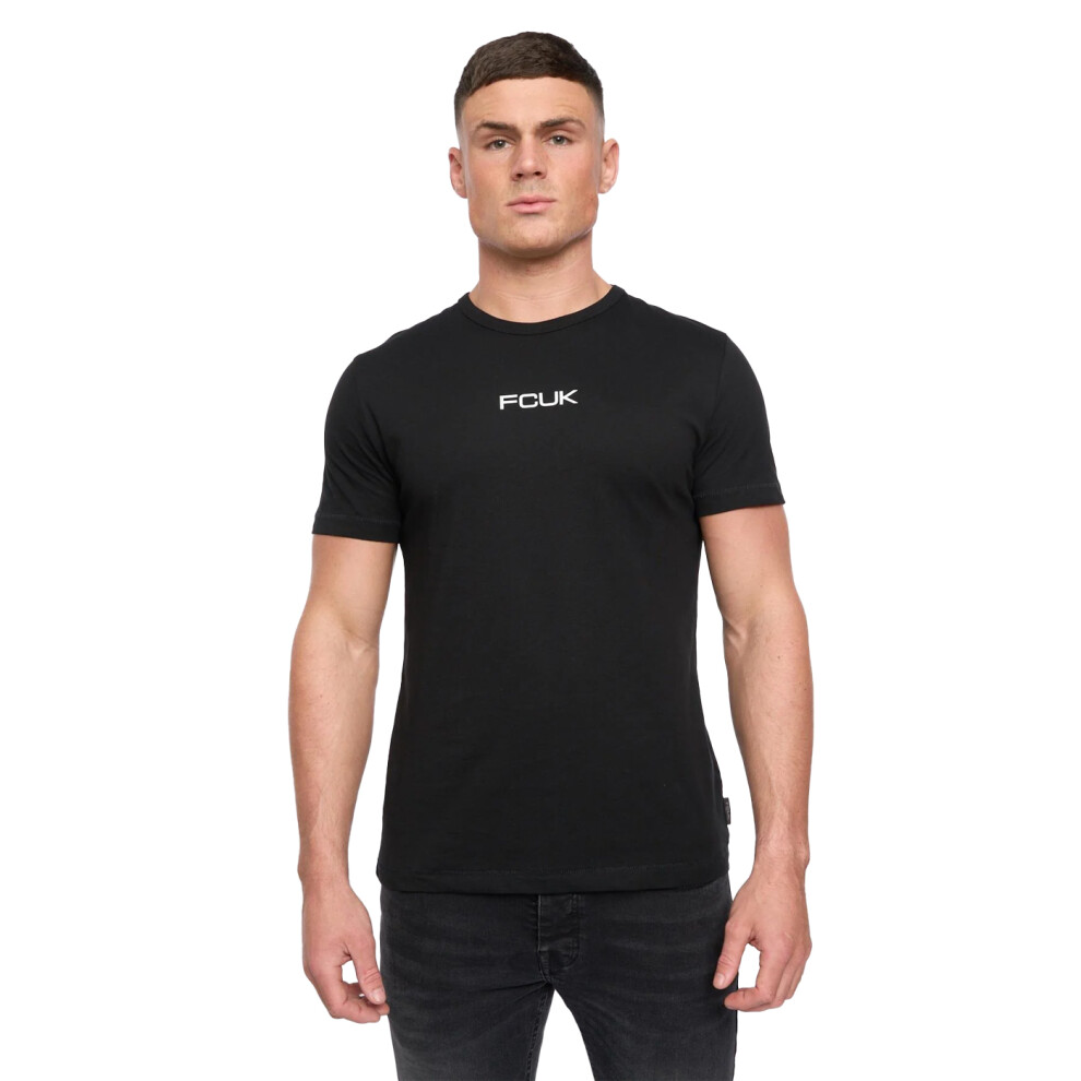 (XL, Black) French Connection Mens FCUK Chest Build T-Shirt