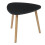 (Black, Small) Coffee Table, Small Side Table Living Room, Triangle Solid Wood End Table 1