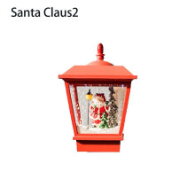 (b) Decoration New Festival Snowman Falling snow Snow street light Street lamp Christmas