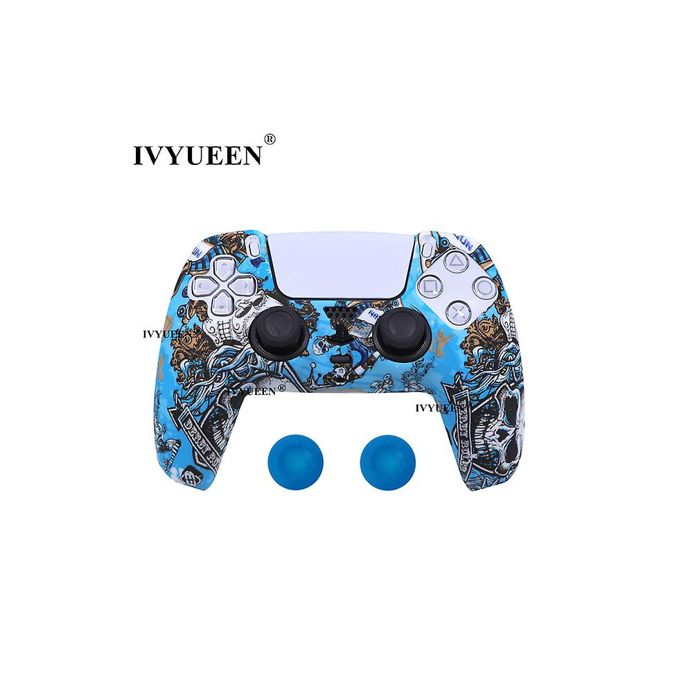 (Witch) For Dualsense Wireless Controller Silicone Case Cover For Ps5 Protective Skin With Analog Thumbsticks Grips Caps 8994440136981