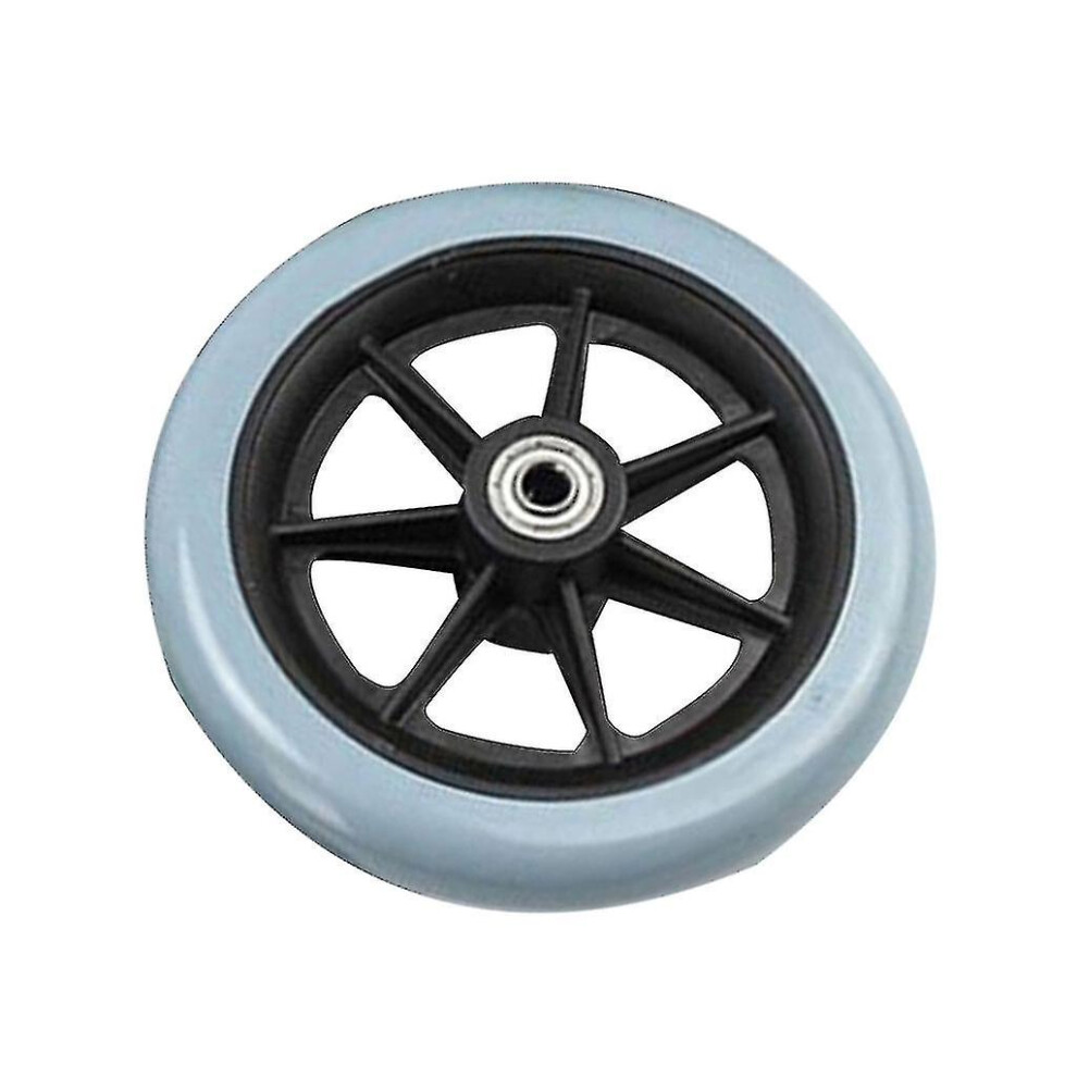 Gray (, 6 Inch) 6/8 Inch Heavy Duty Wheelchair Front Castor Wheels Flexible Solid Tire Wheel