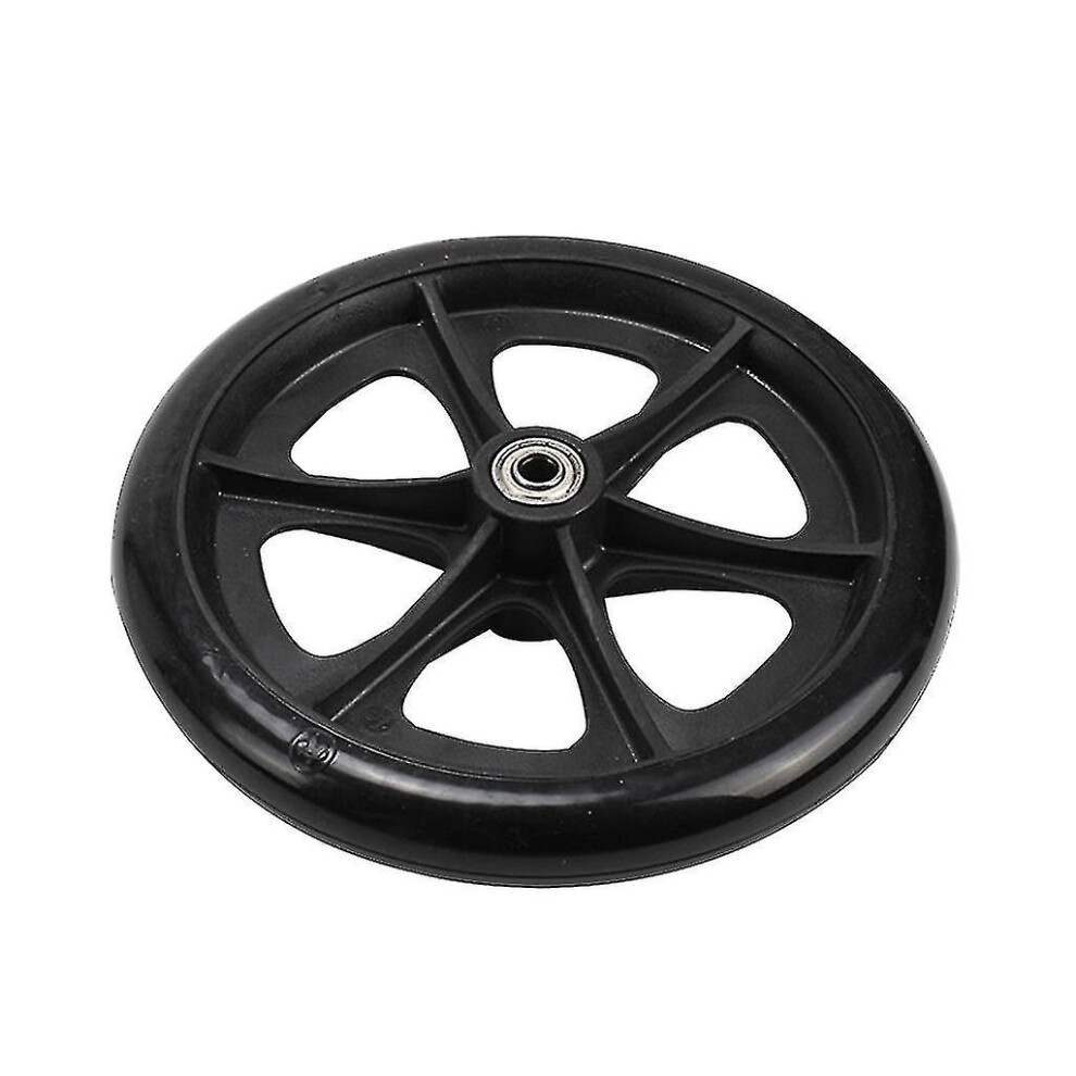 Black (, 8 Inch) 6/8 Inch Heavy Duty Wheelchair Front Castor Wheels Flexible Solid Tire Wheel