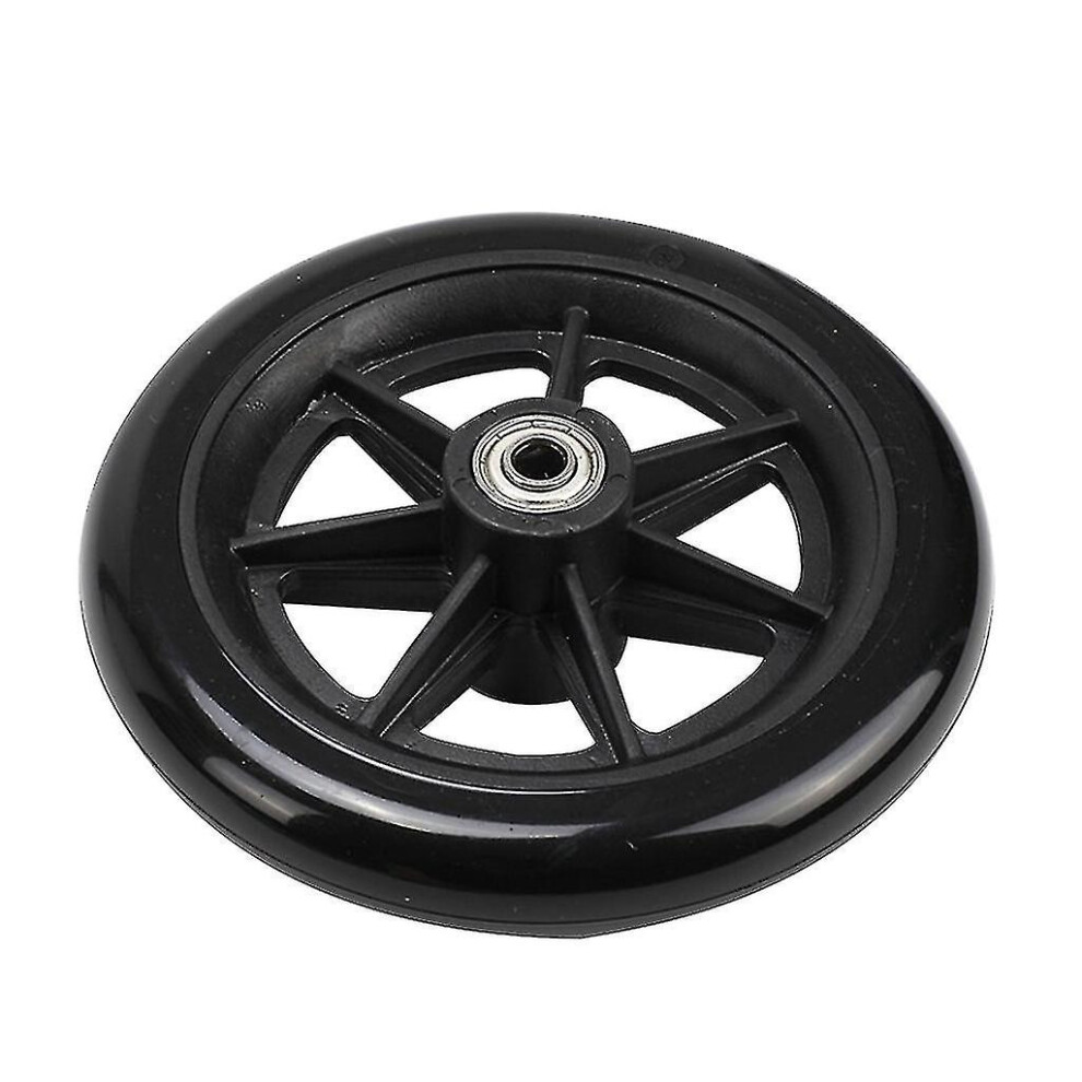 Black (, 6 Inch) 6/8 Inch Heavy Duty Wheelchair Front Castor Wheels Flexible Solid Tire Wheel